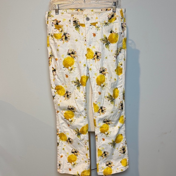 Pilcro and the Letterpress Denim - Pilcro and the Letterpress by Anthropologie watercolor lemon jeans